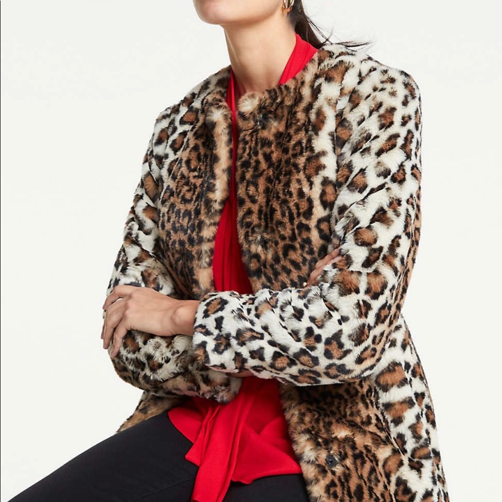 Ann Taylor Leopard Fur Coat
